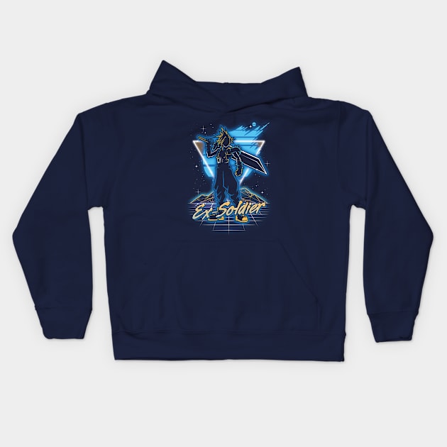 Retro Ex-Soldier Kids Hoodie by Olipop